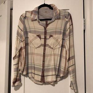 Free people Pink Flannel